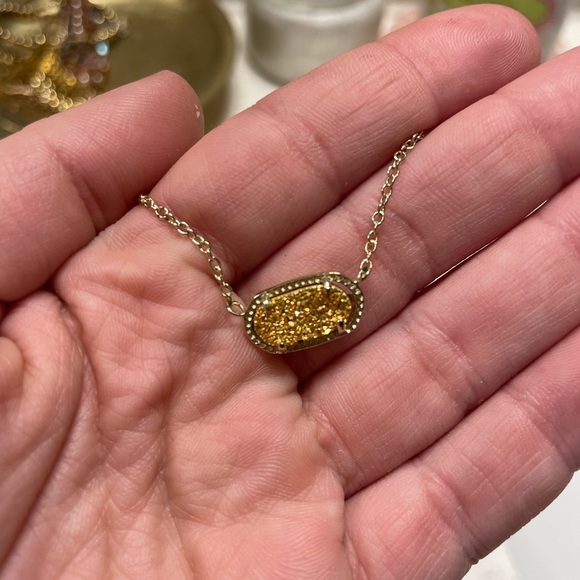 Kendra Scott Gold Drusy Elisa Necklace - Picture 3 of 5